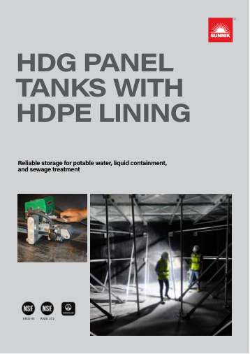 Cover of SUNNIK HDG with HDPE lining catalogue