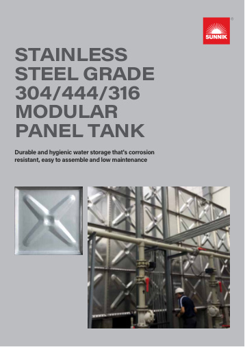Cover of SUNNIK stainless steel tank catalogue